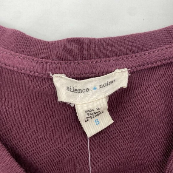 Silence + Noise Size Small Lace-Up Side Corset T-Shirt Dress Wine NWT - Picture 13 of 15